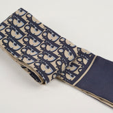 Christian Dior Oblique Twilly Navy